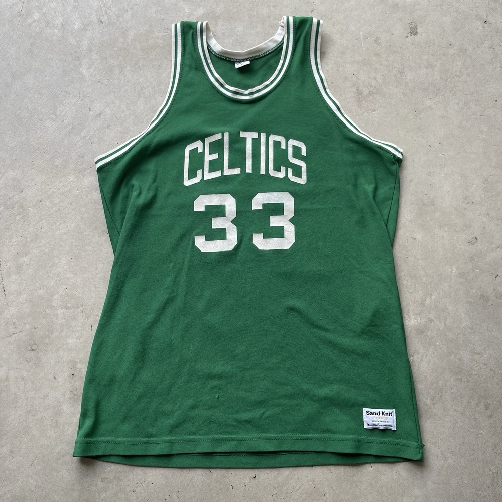 Vintage 80s Larry Bird Boston Celtics #33 MacGregor Sand-Knit Jersey XL NBA